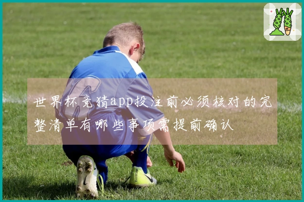 世界杯竞猜app投注前必须核对的完整清单有哪些事项需提前确认